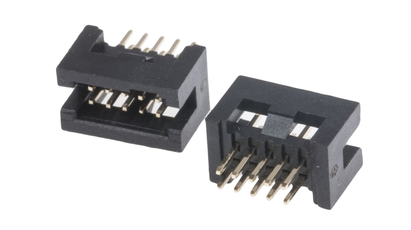 RS PRO 10p双排排针 直向线对板连接器, 1.27mm间距, 1.0A, 3.0 kV, THT安装