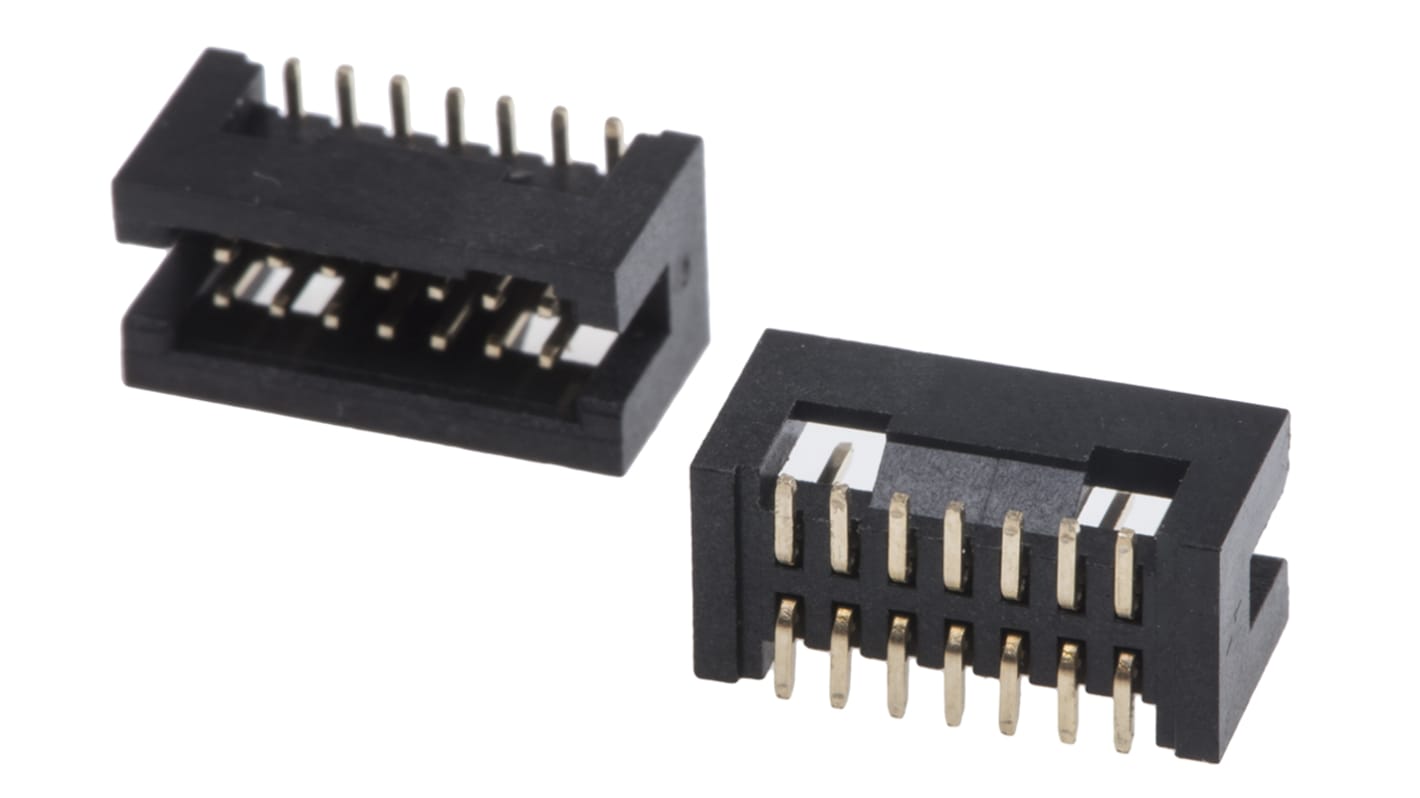RS PRO Straight Surface Mount PCB Header, 14 Contact(s), 1.27mm Pitch, 2 Row(s), Shrouded