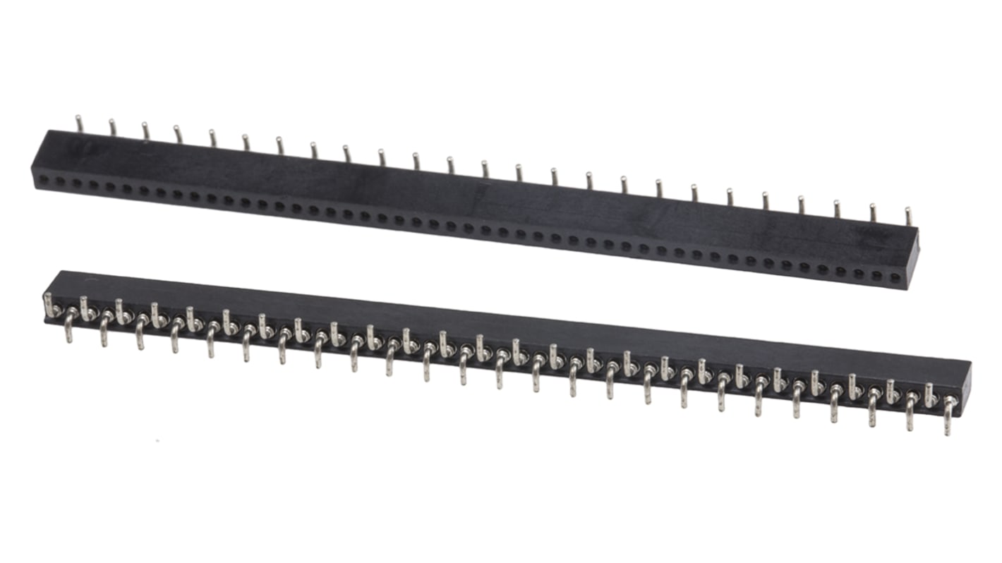 Gniazdo PCB 50 -pinowe raster: 1.27mm typu płytka – płytka Kąt prosty Montaż na płytce drukowanej