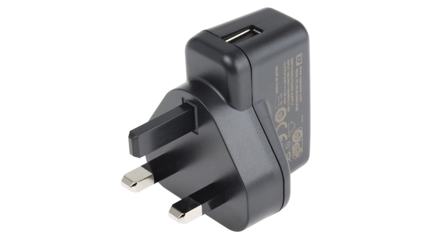 XP Power 5W Plug-In AC/DC Adapter 5V dc Output, 1A Output