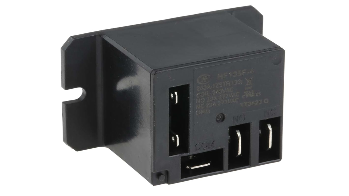 Hongfa Europe GMBH 功率继电器, 240V 交流线圈, 20A切换, SPDT, 1极, 法兰安装, 银合金触点