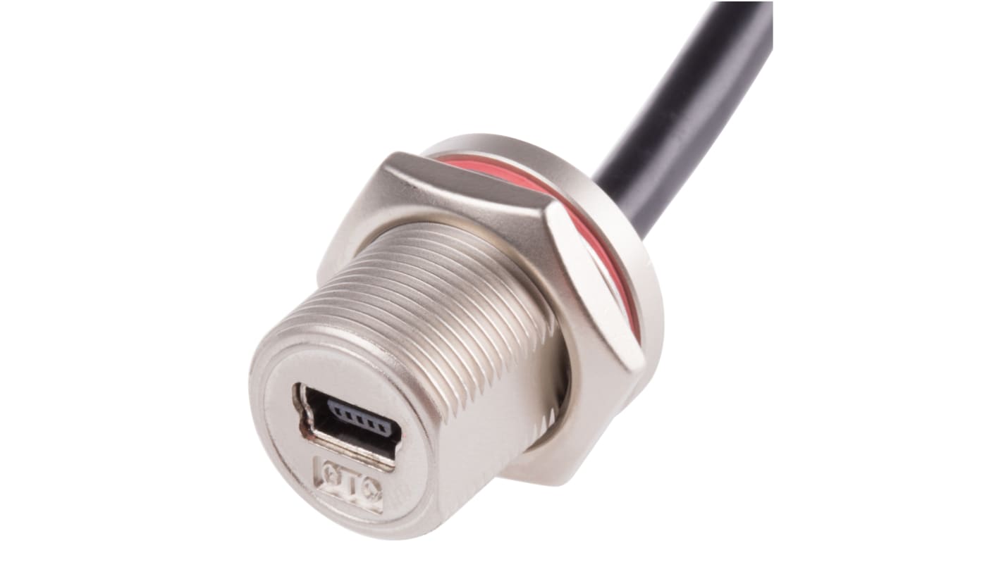 Kabel USB Złącze A Mini USB B Złącze B Mini USB B dł. 200mm Przewód przedłużający USB USB 2.0 kolor: Czarny