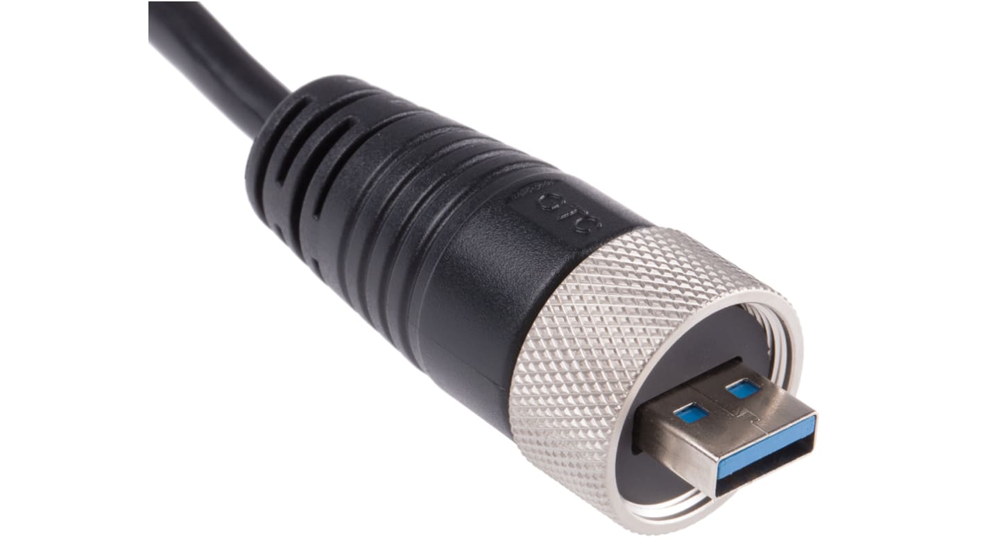 Cable USB 3.0 RS PRO, con A. USB A Macho, con B. USB A Macho, long. 2m, color Negro