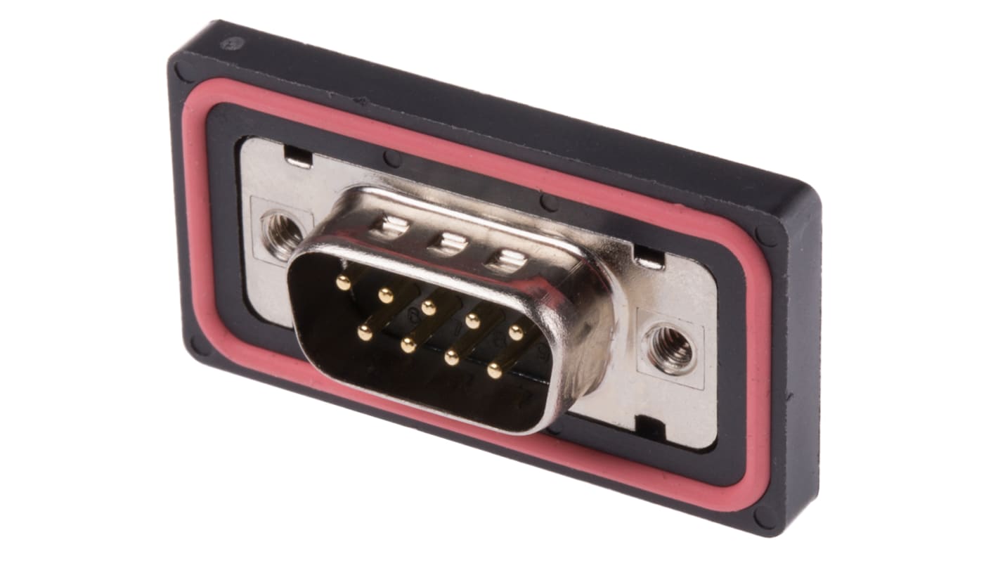 RS PRO 9 Way Panel Mount D-sub Connector Plug