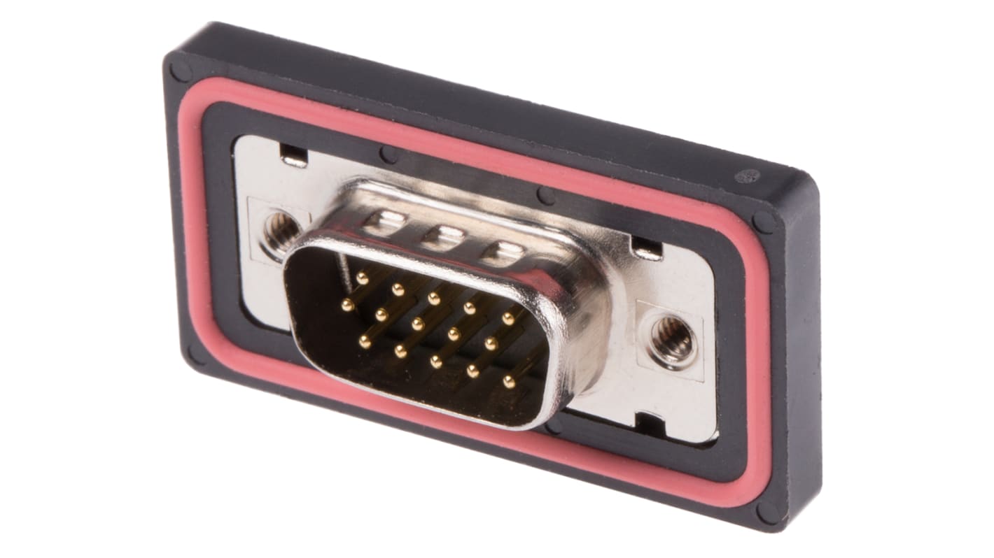 RS PRO 15 Way Panel Mount D-sub Connector Plug