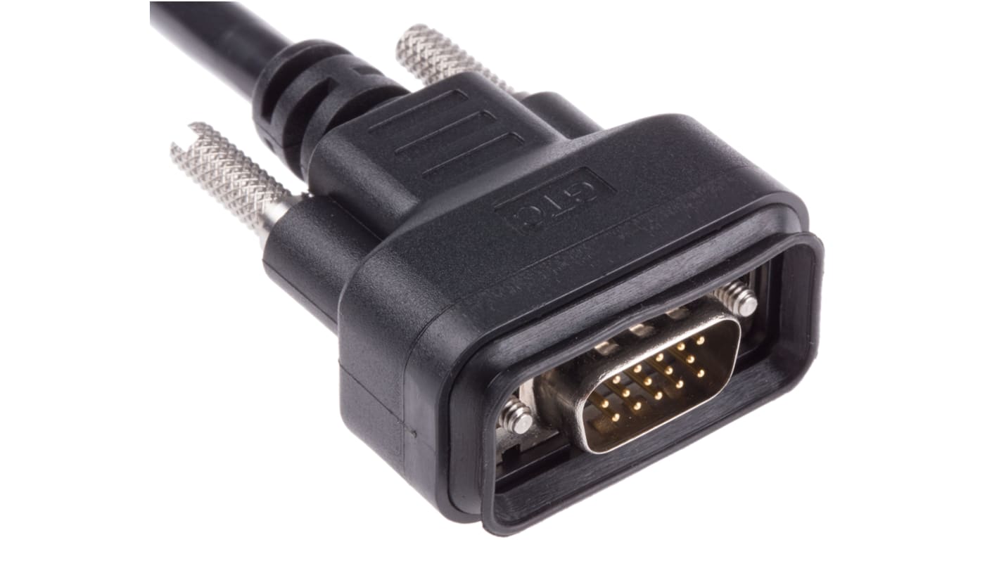 RS PRO Male 15 Pin D-sub Unterminated Serial Cable, 2m PVC