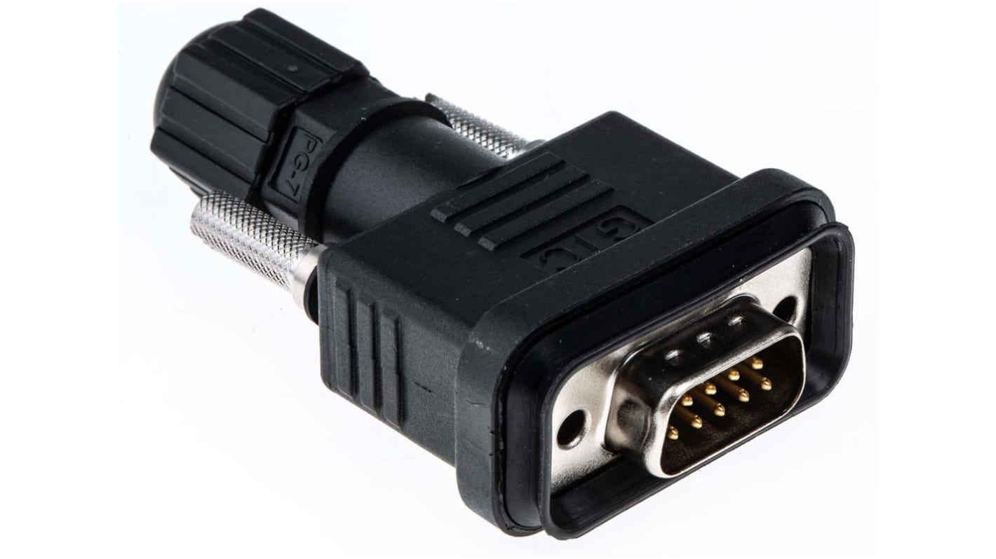 RS PRO 9 Way Cable Mount D-sub Connector Plug