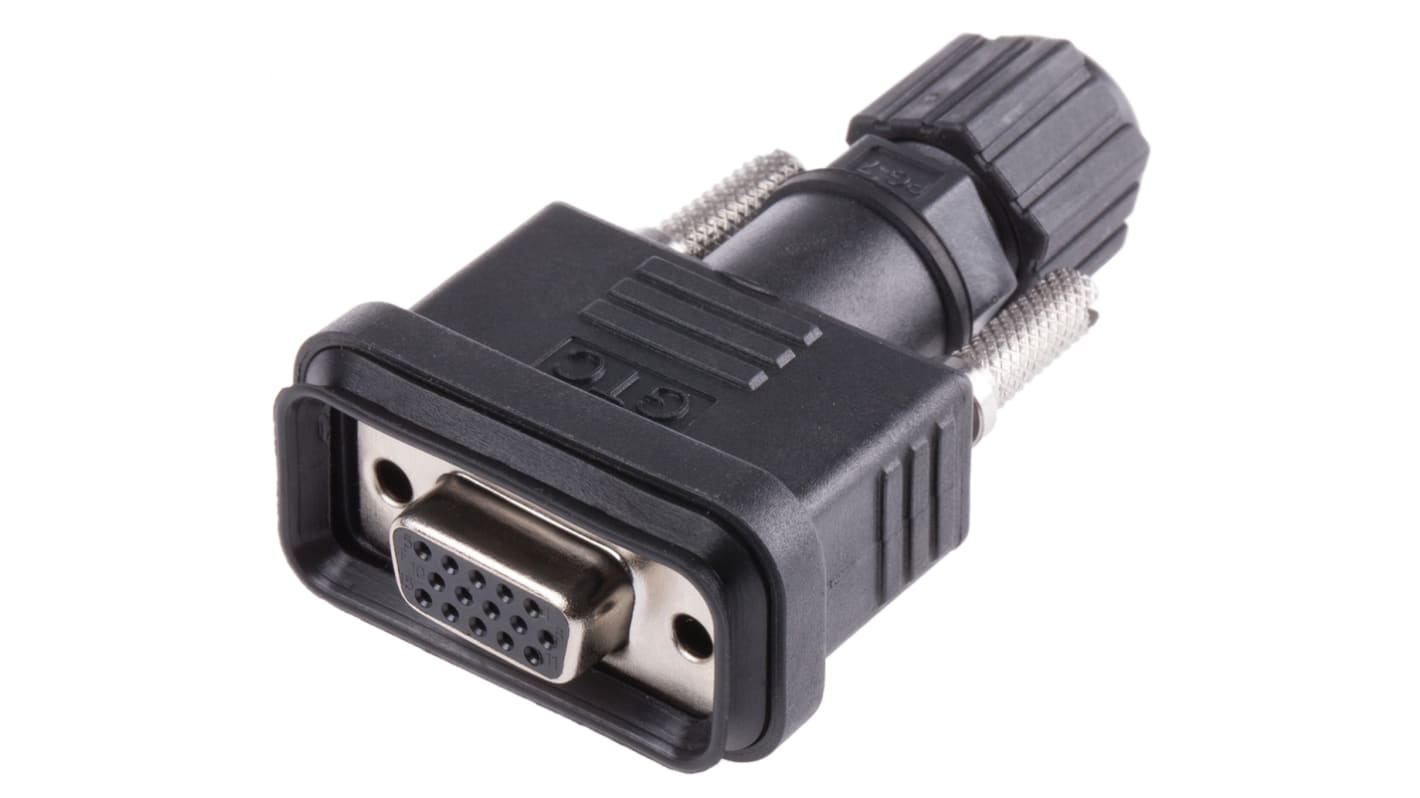 Conector D-sub RS PRO, Recto D-Sub impermeable, Montaje de Cable, Hembra, Terminación Soldador E, 1 kV ac, 5A