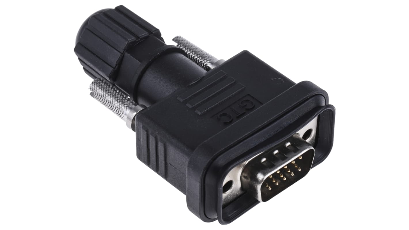Conector D-sub RS PRO, Recto D-Sub impermeable, Montaje de Cable, Macho, Terminación Soldador E, 1 kV ac, 5A