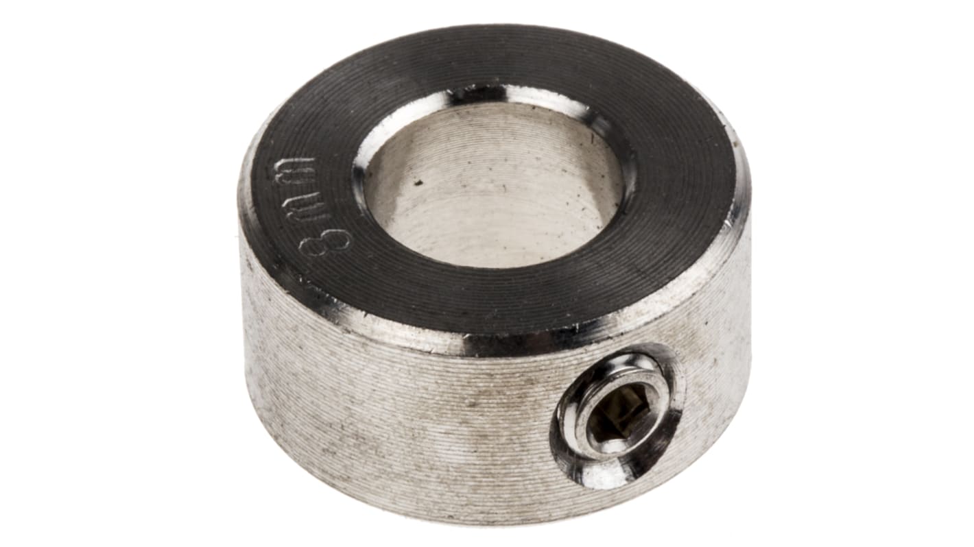 RS PRO Shaft Collar One Piece Set Screw Bore 8mm OD 16mm W 8mm Stainless Steel RS
