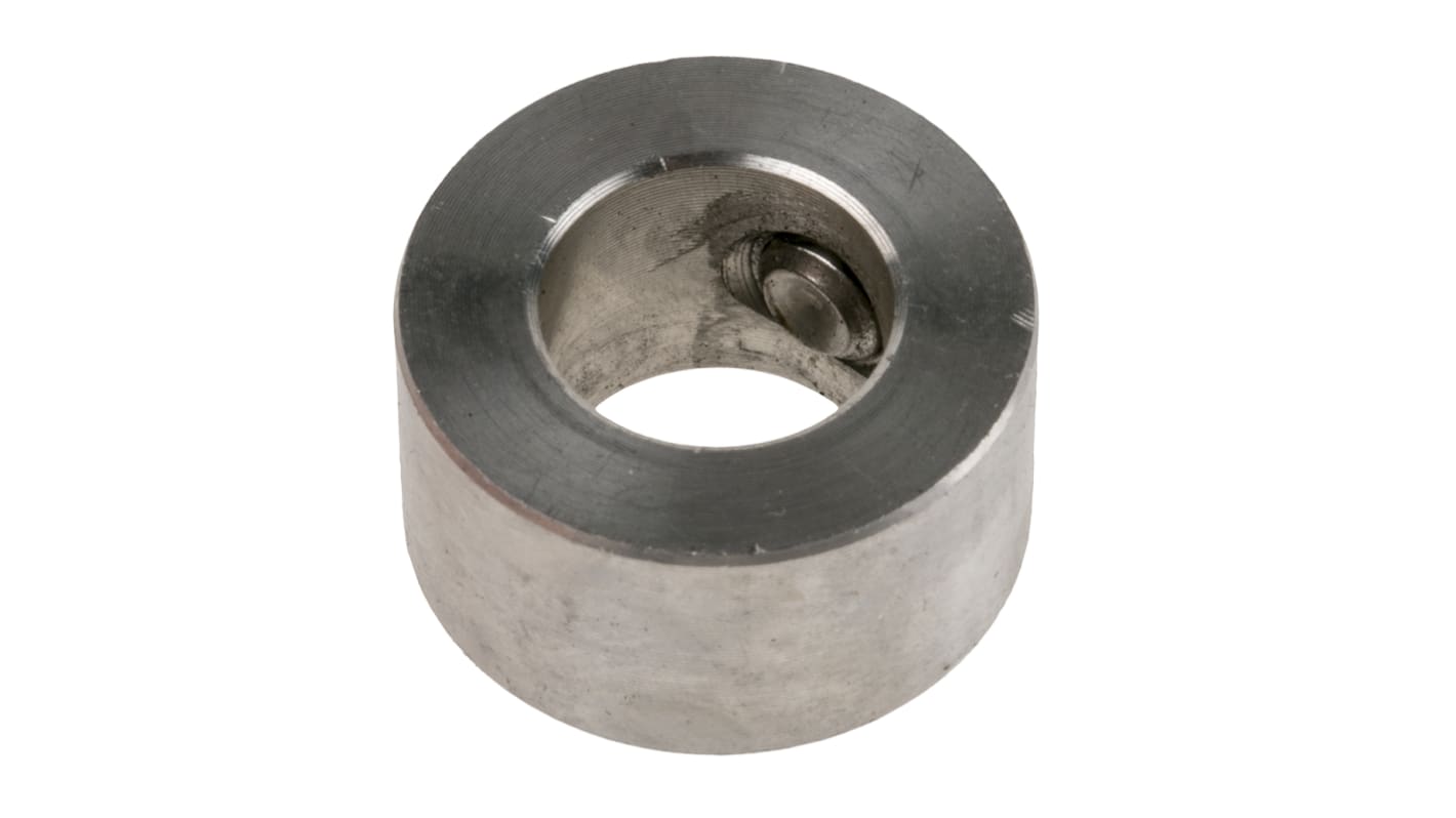 RS PRO Shaft Collar, One Piece, Set Screw, Bore 12mm, OD 22mm, W 12mm, Stainless Steel