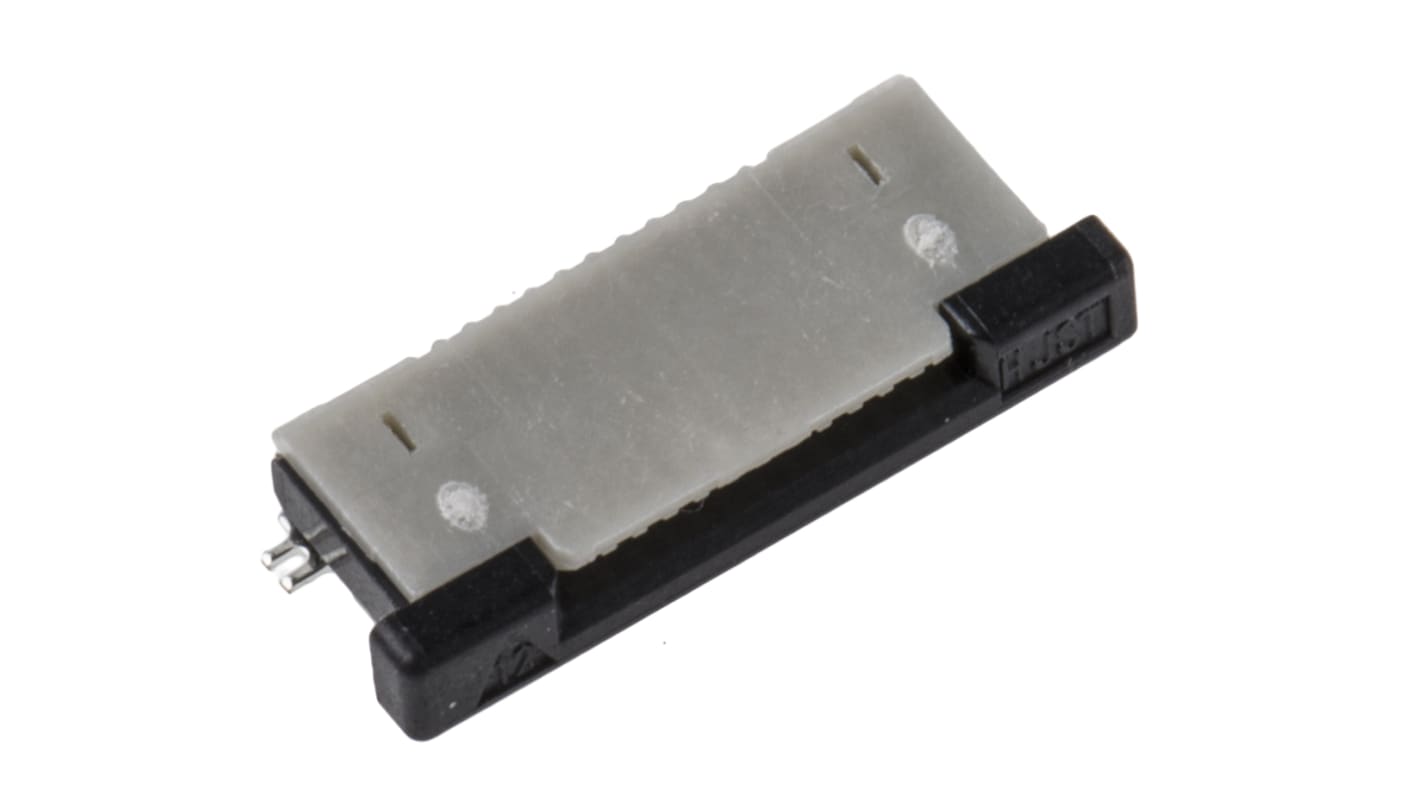 JST FPC连接器, 母座, 12p, 0.5mm间距, 单排, SMT安装, 直角, 500mA, 50 V 交流/直流, FLZ系列