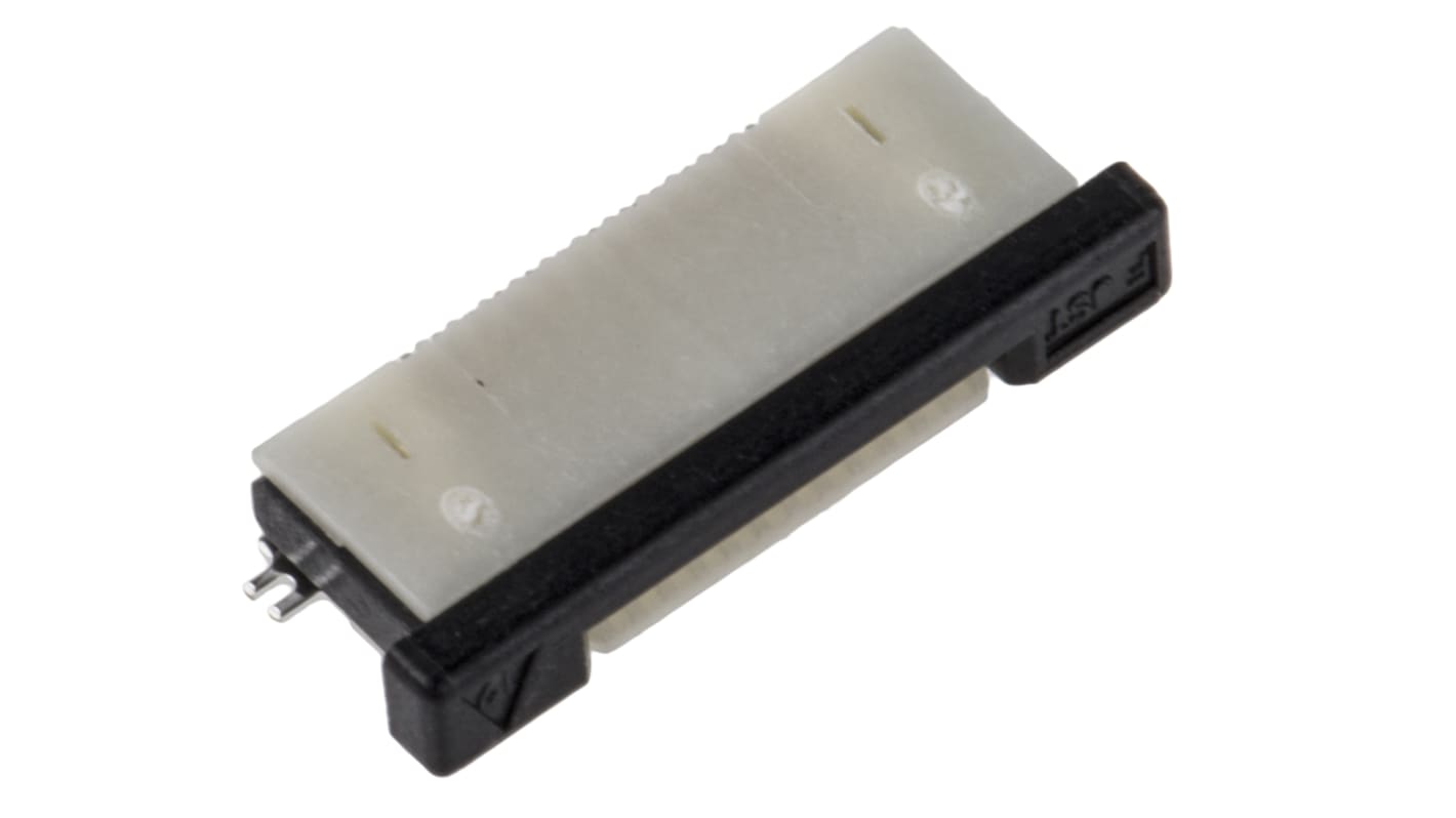 JST, FLZ 0.5mm Pitch 12 Way Right Angle Female FPC Connector, ZIF Top Contact