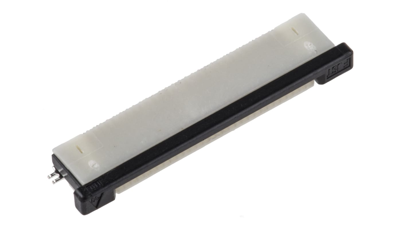 JST FPC连接器, 母座, 30p, 0.5mm间距, 单排, SMT安装, 直角, 500mA, 50 V 交流/直流, FLZ系列