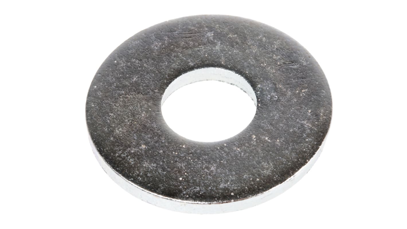 Bright Zinc Plated Steel Plain Washers, M10, BS 4320