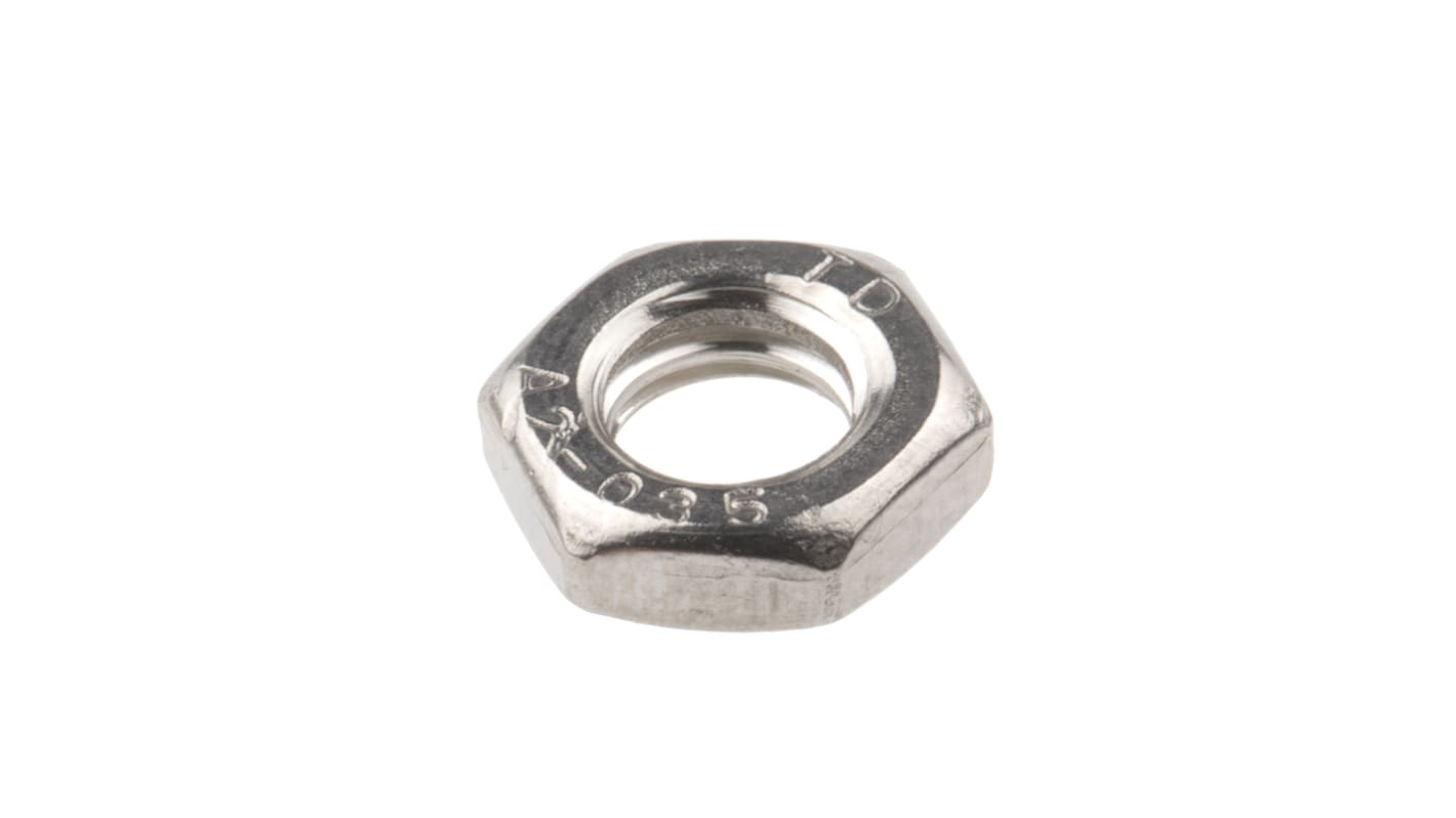 RS PRO, Plain Stainless Steel Hex Nut, DIN 439, M6