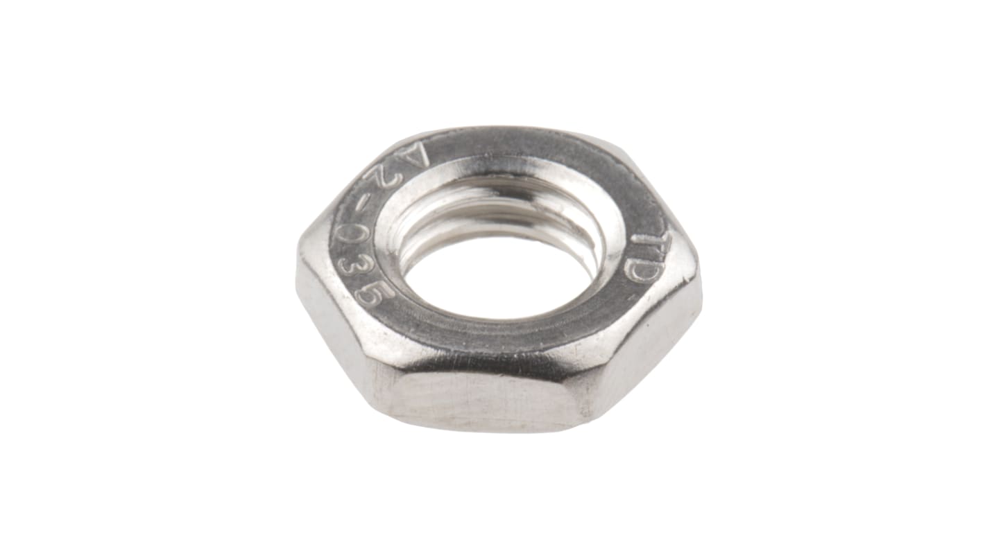 RS PRO Stainless Steel Hex Nut, DIN 439B, M8