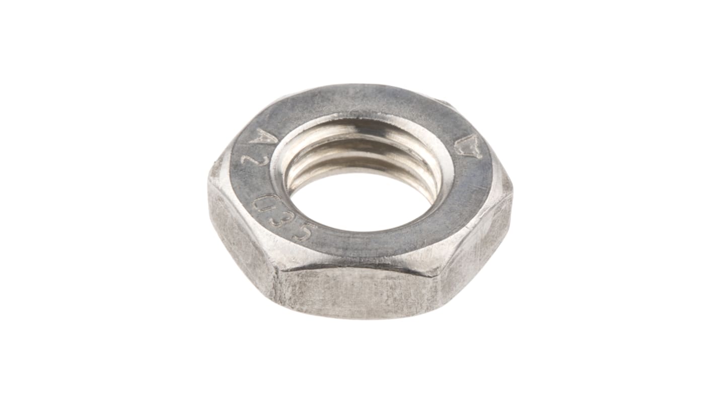 RS PRO Stainless Steel Hex Nut, DIN 439B, M12