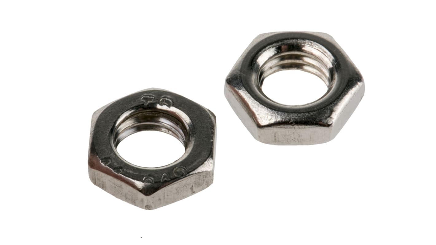 RS PRO Stainless Steel Hex Nut, DIN 439B, M5