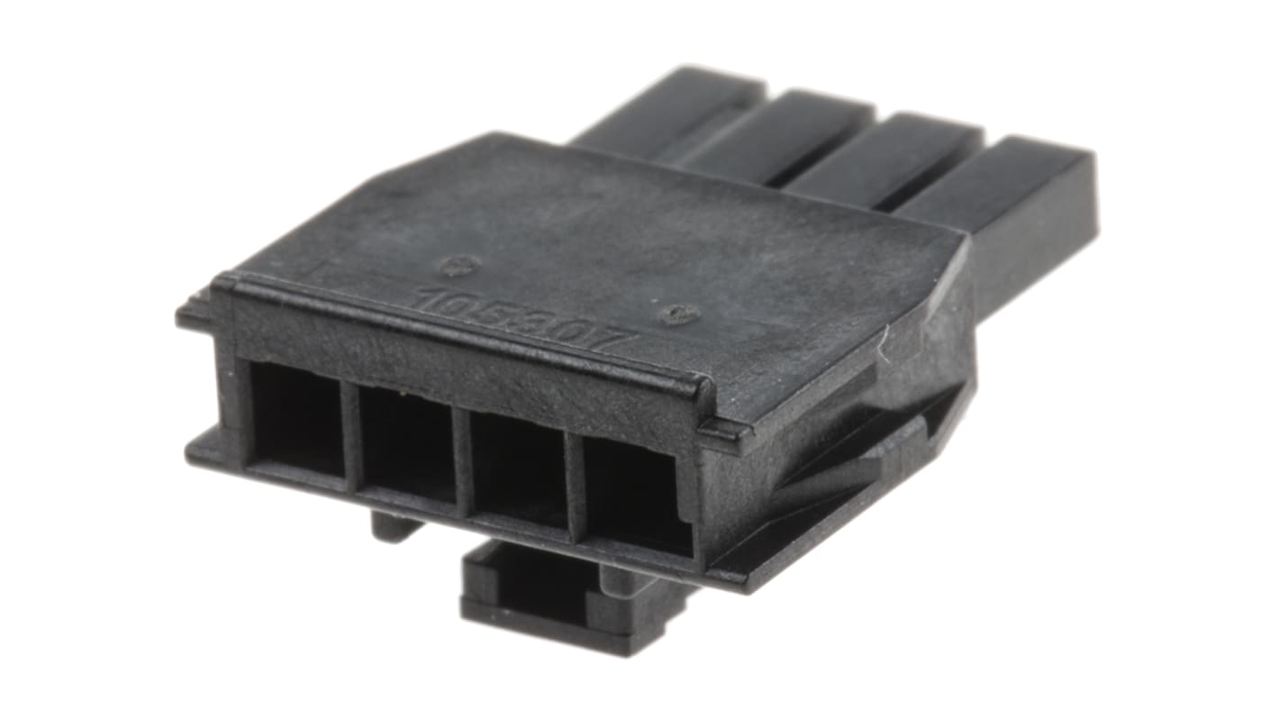 Carcasa de conector Molex 105307-1204, Serie Nano-Fit, paso: 2.5mm, 4 contactos, , 1 fila filas, Recto, Hembra, Montaje