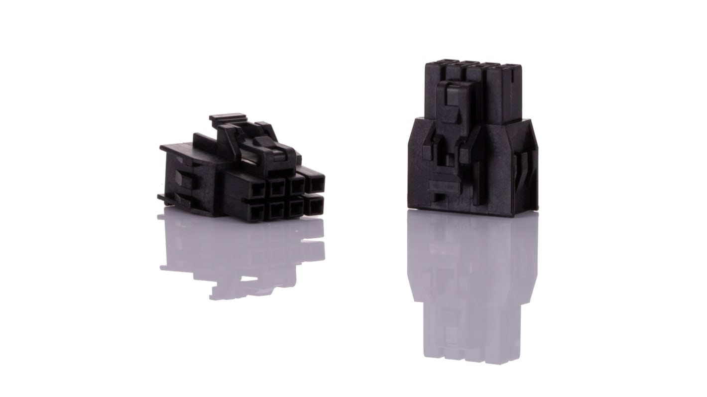 Carcasa de conector Molex 105308-1208, Serie Nano-Fit, paso: 2.5mm, 8 contactos, 2 filas, Recto, Hembra, Montaje de