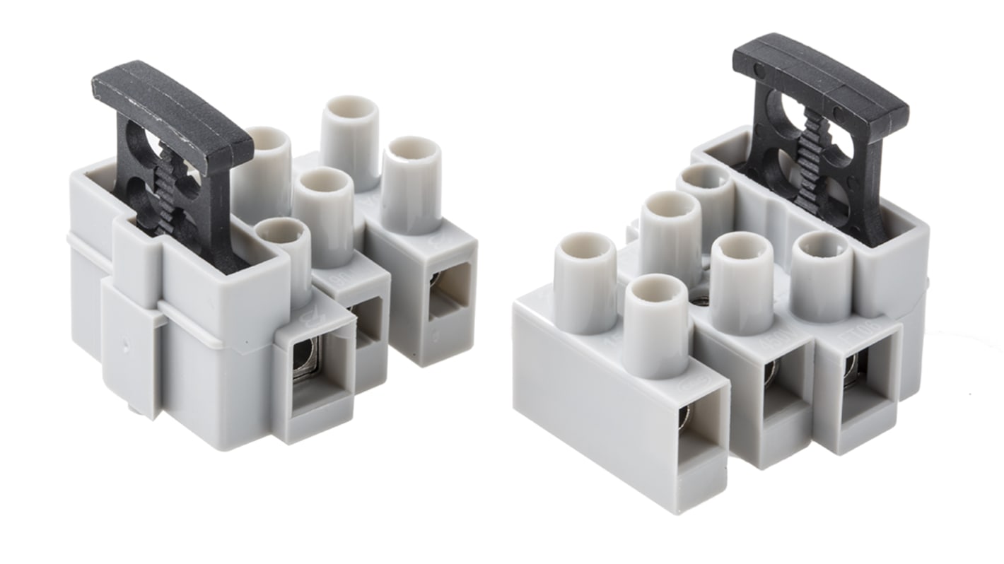Morsettiera con fusibile RS PRO, 3 vie, passo 9mm, con fusibile