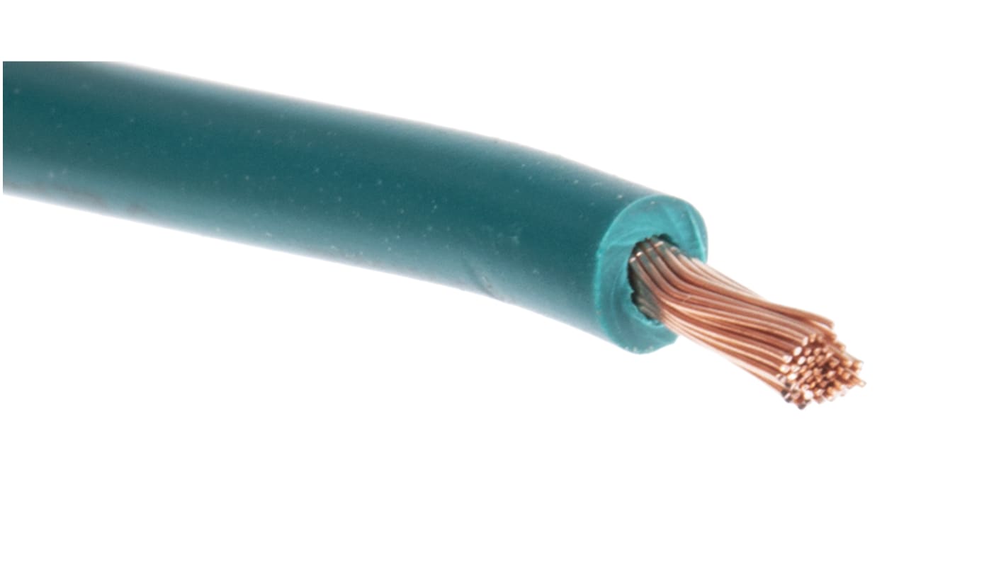 RS PRO Green 1mm² Hook Up Wire, 57/0.15 mm, 30m