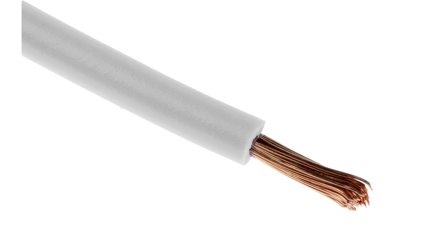 RS PRO Einzeladerleitung 1 mm² 30m Weiß Ø 2.7mm 57/0,15 mm Litzen