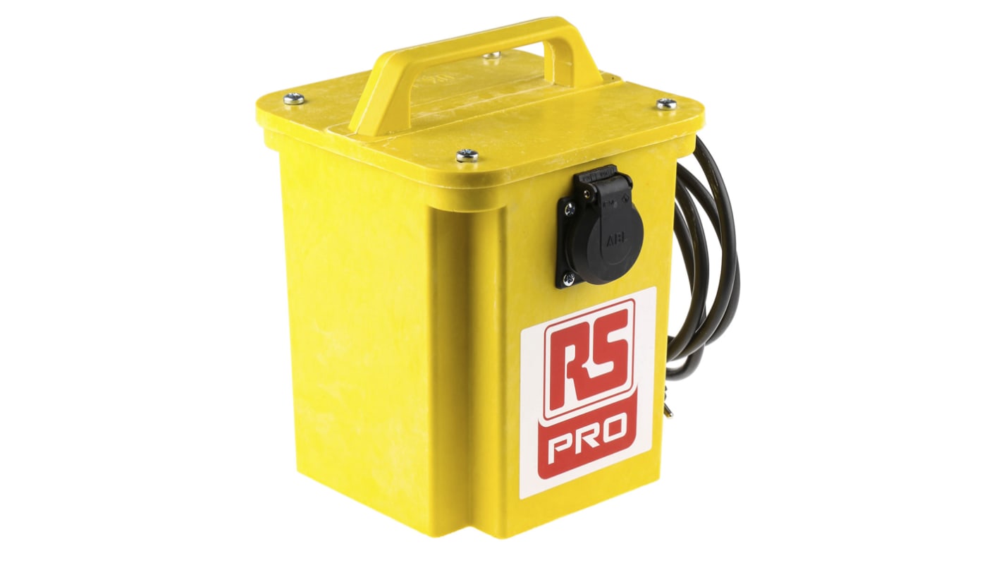 RS PRO 3.0 kVA Intermittent 5 Mins on 15 Mins off Site Transformer, 230V ac Primary, 230V Secondary