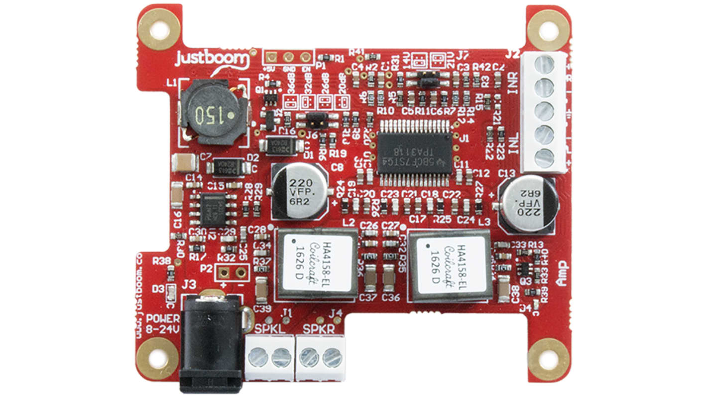 Pi Supply JustBoom Amp Addon Board Audio Amplifier for Raspberry Pi