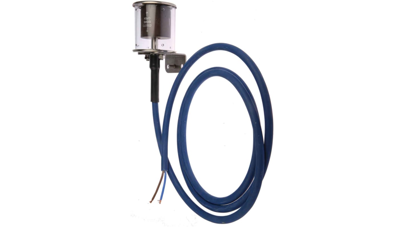 Gems Sensors 不锈钢浮球开关, 电缆安装, 单刀单掷常开, 最高+80°C, 线长2m, LS-270-E系列