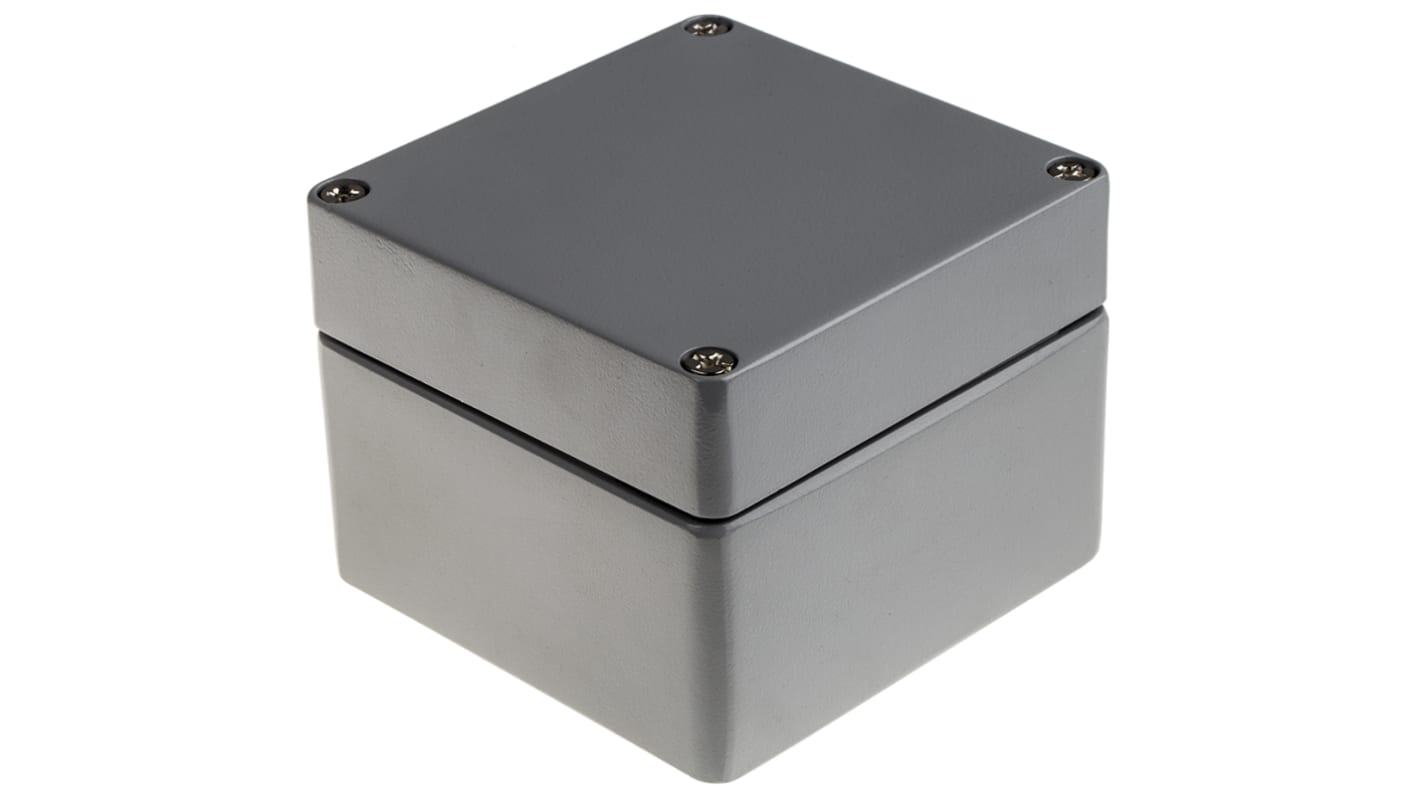 Caja RS PRO de Aluminio Gris, 91 x 122 x 120mm, IP65, IP66, IP67, IP68, ATEX, IECEx