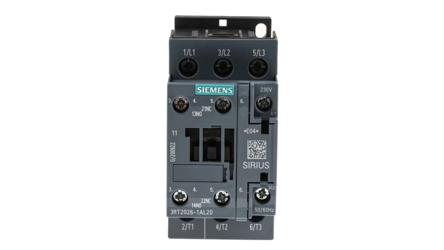 Siemens SIRIUS 3RT2 Steuerrelais, 3P 3 Schließer, 230 V ac / 40 A, 45mm x 97mm