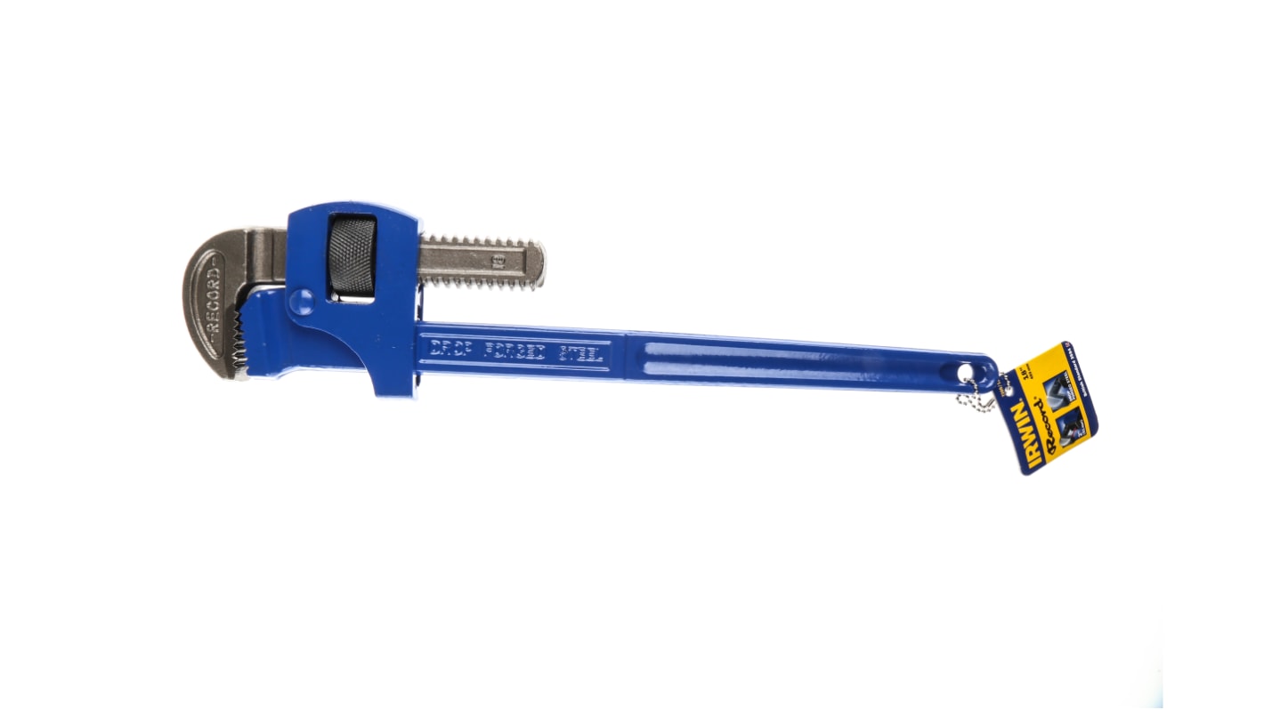 Irwin Pipe Wrench, 450.0 mm Overall, 51mm Jaw Capacity, Metal Handle