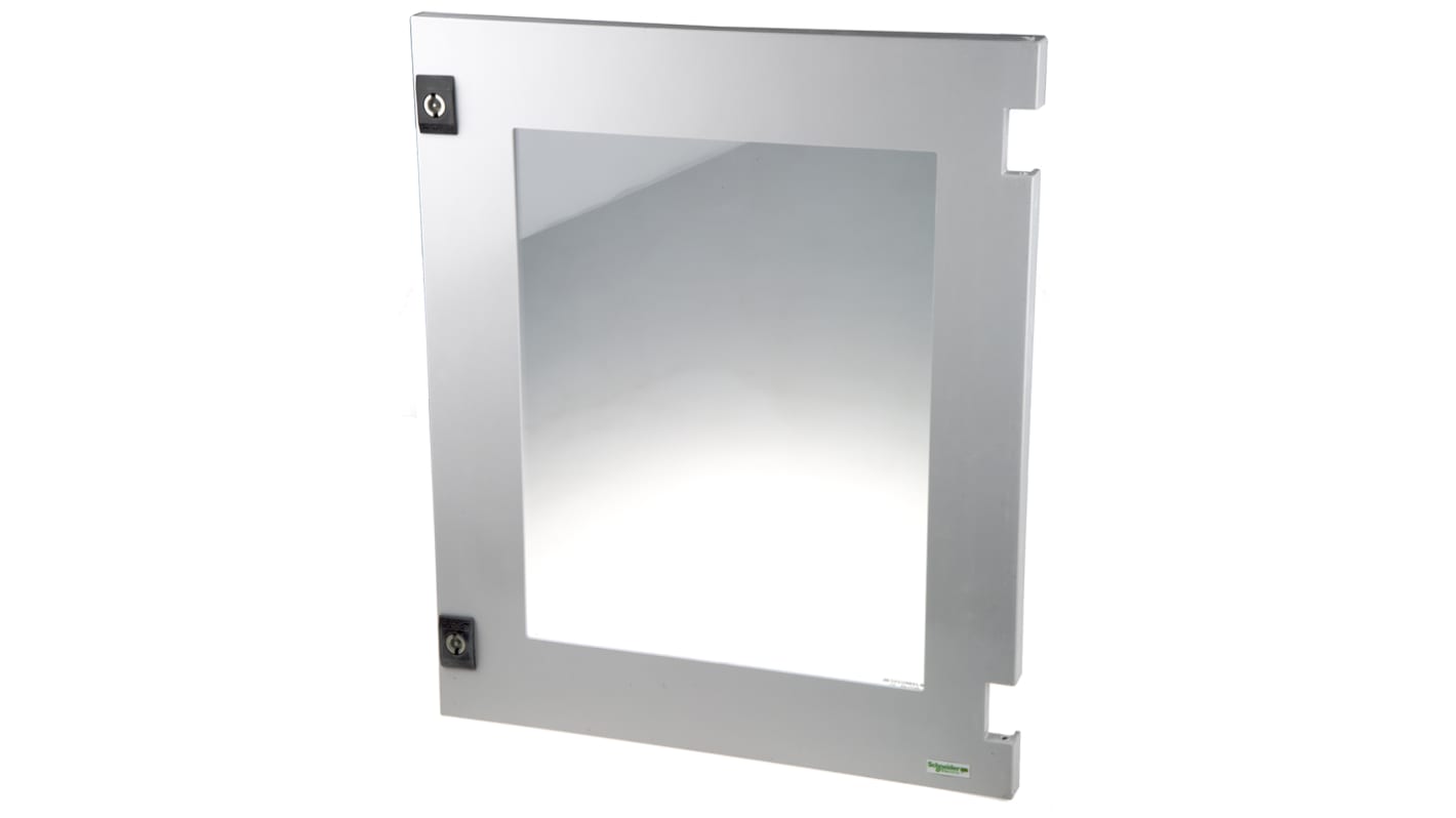 Schneider Electric Gehäusetür Typ Verglaste Tür Verriegelbar B. 800mm H. 1000mm Glasfaserverstärktes Polyester Grau