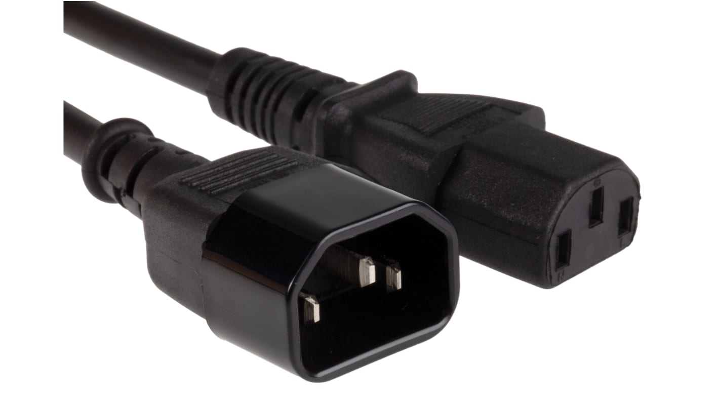 Cavo di alimentazione RS PRO IEC C13/IEC C14, 10 A, 250 V, L. 3m