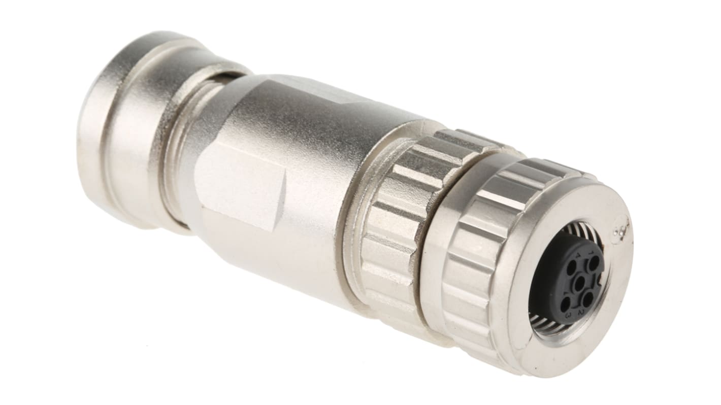 Harting Circular Connector, 5 Contacts, Cable Mount, M12 Connector, Plug, Female, IP67, M12 Series