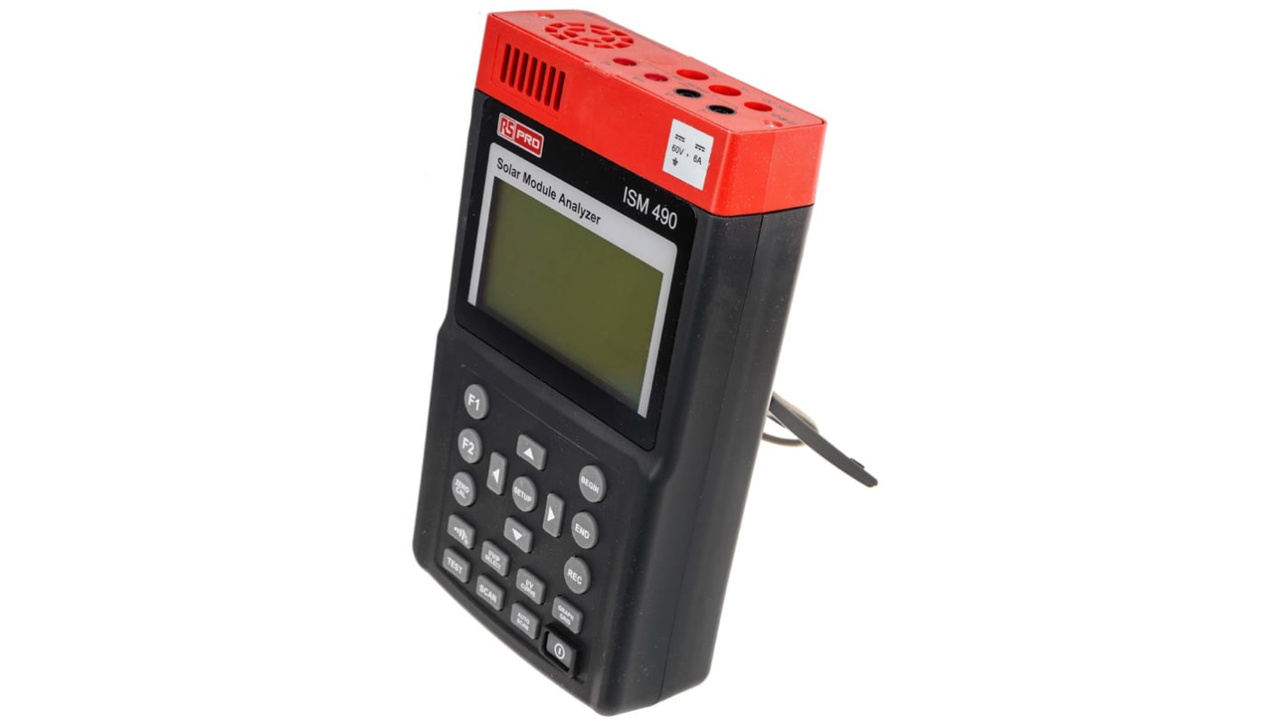 RS PRO ±1% Photovoltaic Cell Analyser, Rechargeable Li-Ion Battery 6A 60V dc