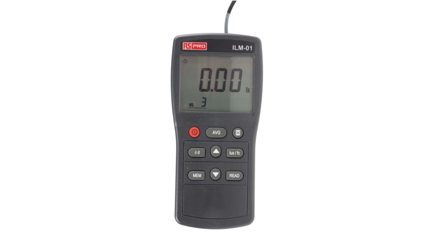 RS PRO ILM01 照度计, ±3 % ± 5 位精度, 光电二极管传感器