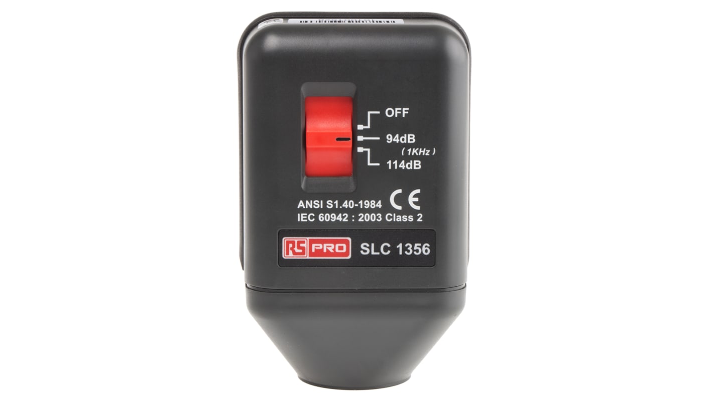 RS PRO SLC1356 声校准器, 94 dB, 114 dB输出, 1000Hz频率, ±0.5 dB精确度