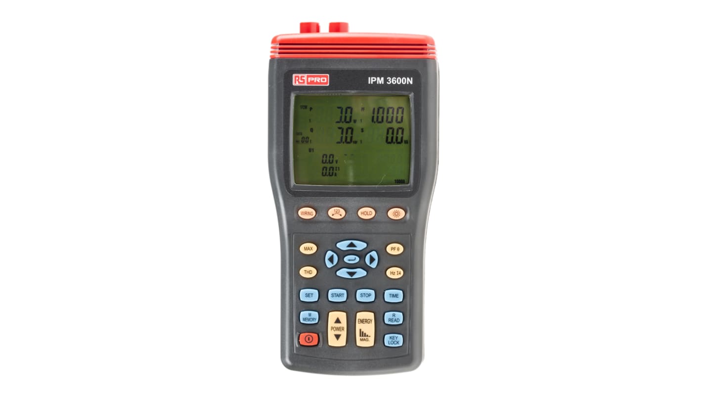 RS PRO IPM3600N Power Quality Analyser, 3-Phase, 999.9A Max, 999.9V Max