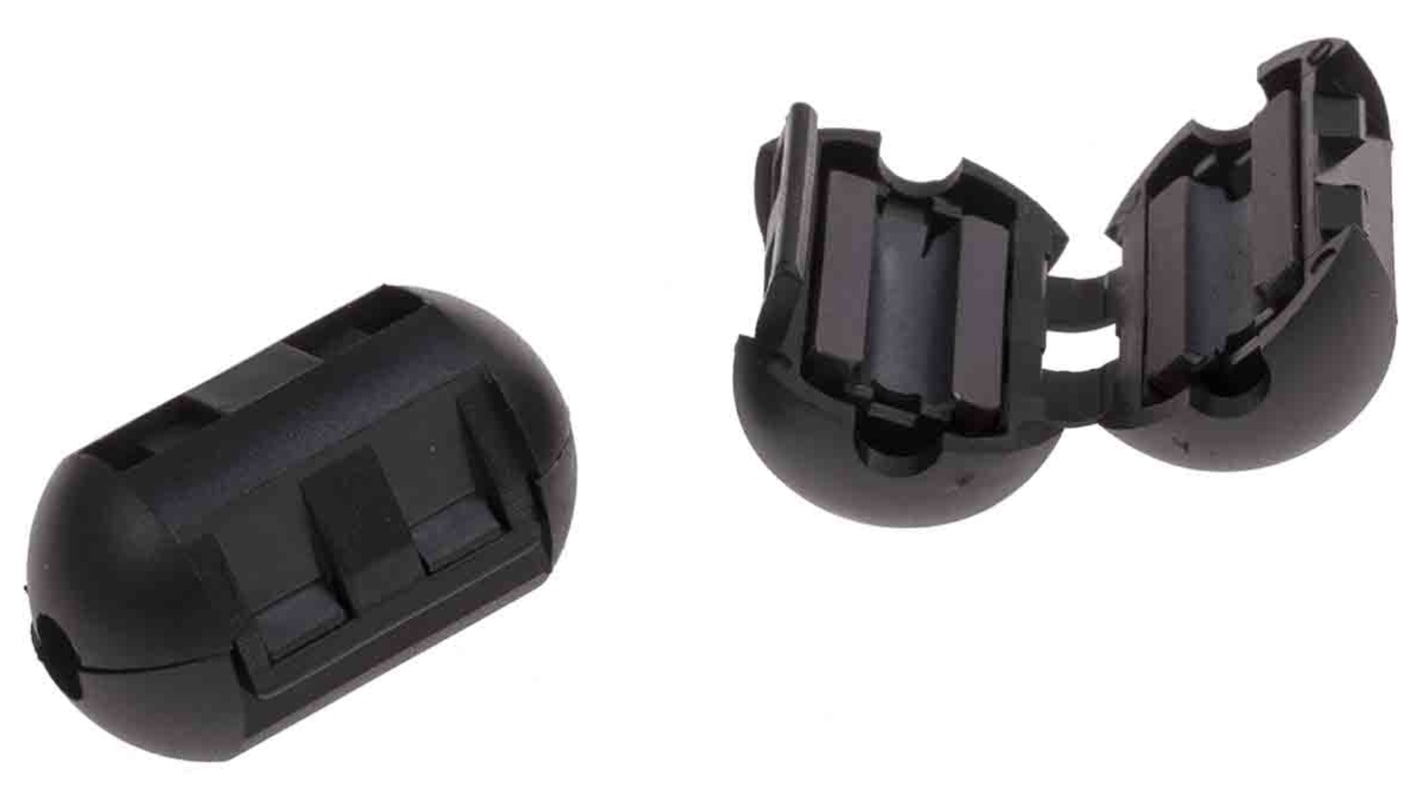 RS PRO Openable Ferrite Clamp, 15 Dia. x 25.2mm, For Computer Peripherals, Digital TV, Internal & External Power