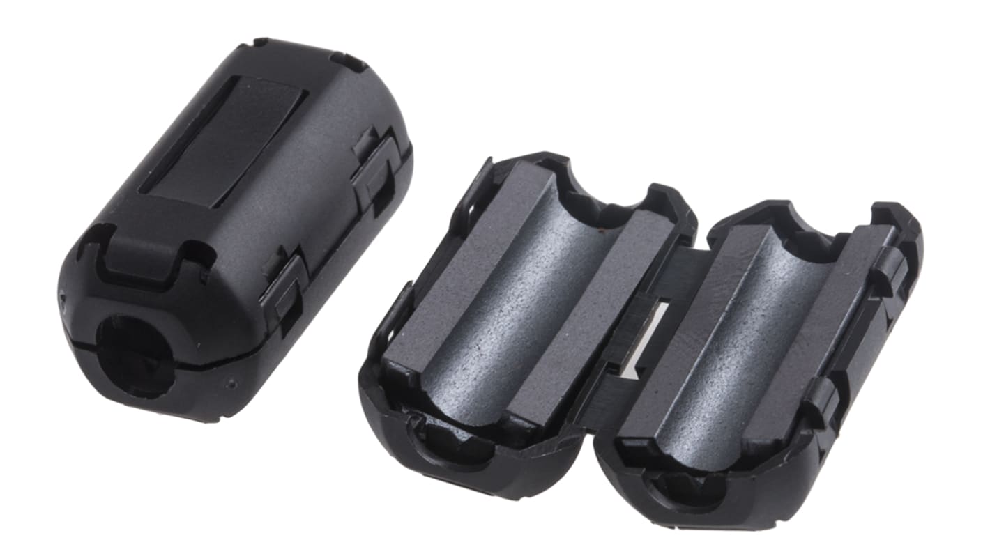 RS PRO Openable Ferrite Clamp, 13 x 25.5 x 11.8mm, For Computer Peripherals, Digital TV, Internal & External Power