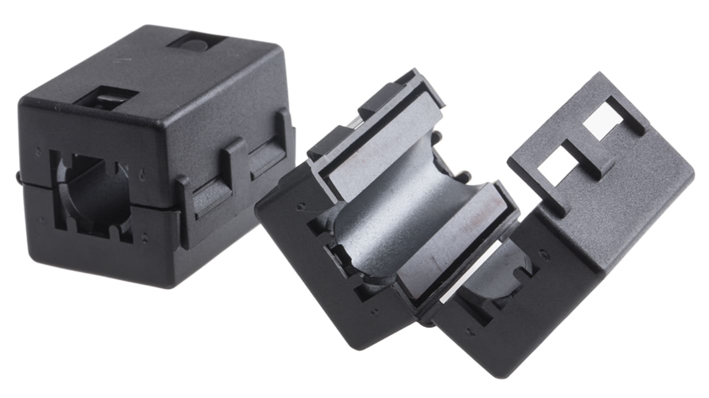 RS PRO Openable Ferrite Clamp, 25.5 x 33 x 23.5mm, For Computer Peripherals, Digital TV, Internal & External Power