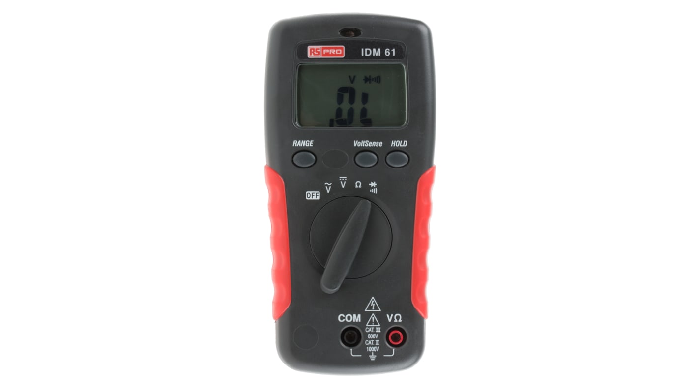 RS PRO IDM61 手持式万用表, 最大750V 交流, 最大1000V 直流, 最大20MΩ