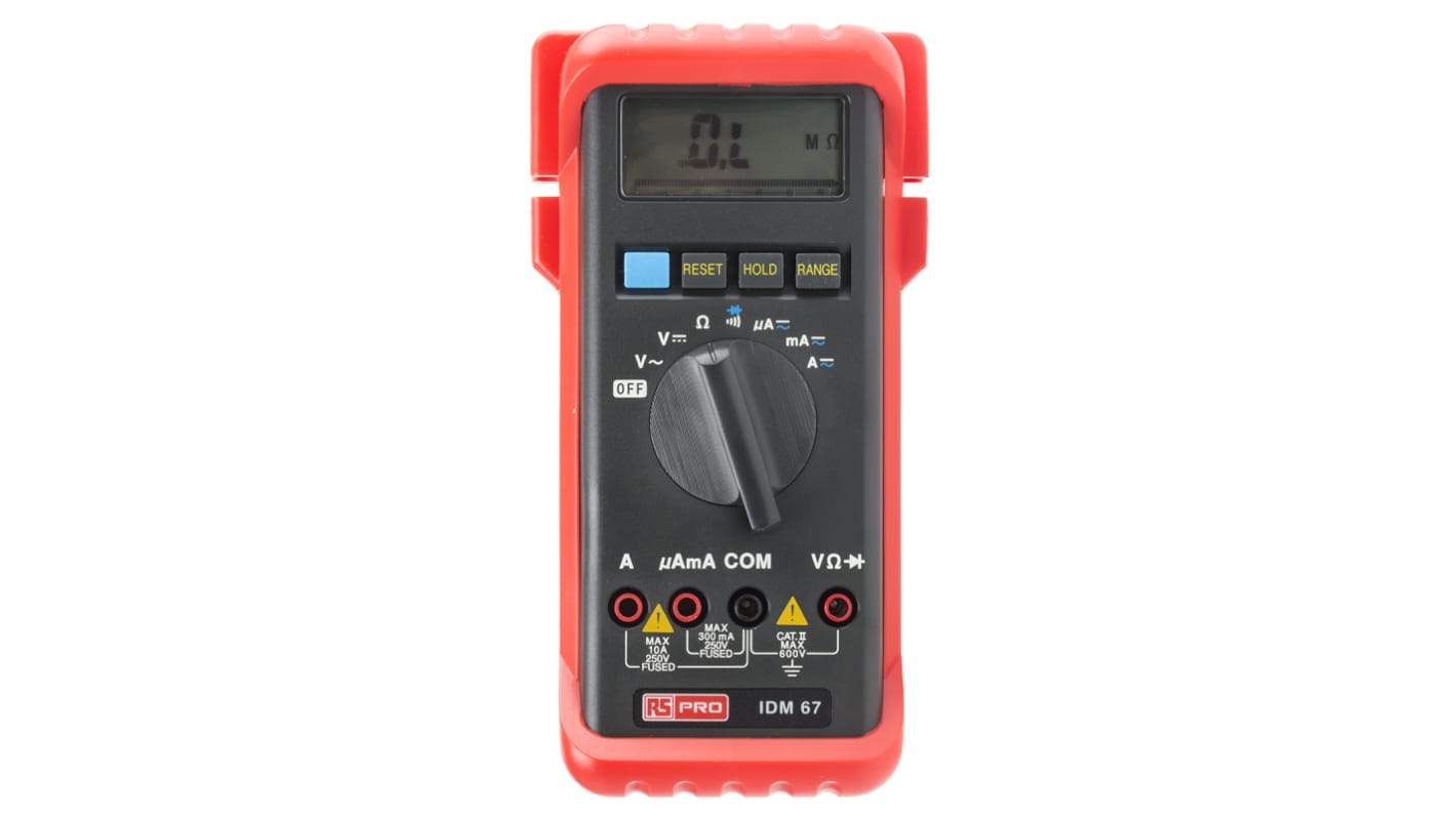 RS PRO IDM67 Handheld Digital Multimeter, 10A ac Max, 10A dc Max, 600V ac Max