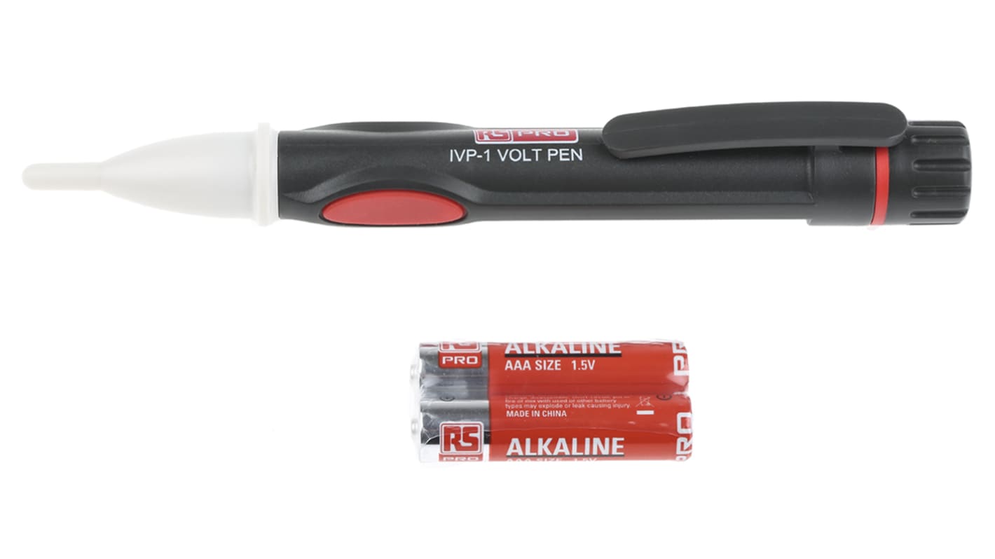 RS PRO IVP-1 感应电笔, 检测100V 交流至1000V 交流, AAA电池