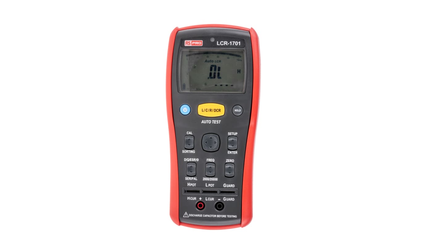 RS PRO LCR-1701 Handheld LCR Meter 20mF, 200 MΩ, 20000H