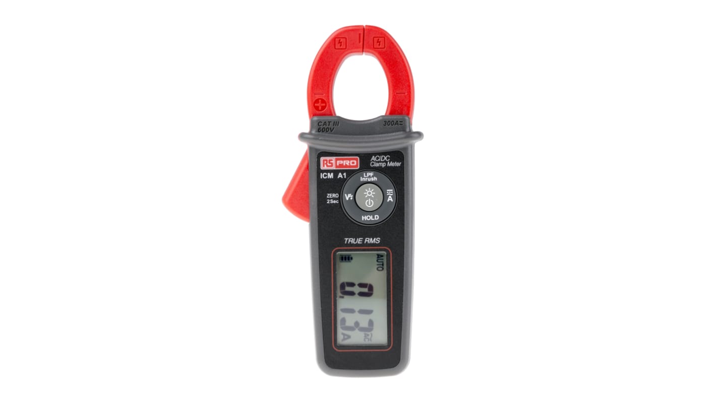 RS PRO ICMA1 Clamp Meter, 300A dc, Max Current 300A ac CAT III 600 V