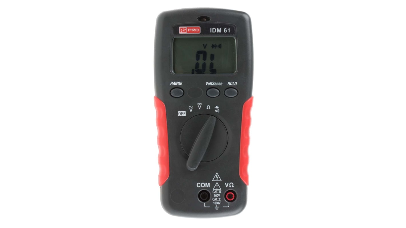 RS PRO IDM61 Handheld Digital Multimeter, 750V ac Max - UKAS Calibrated